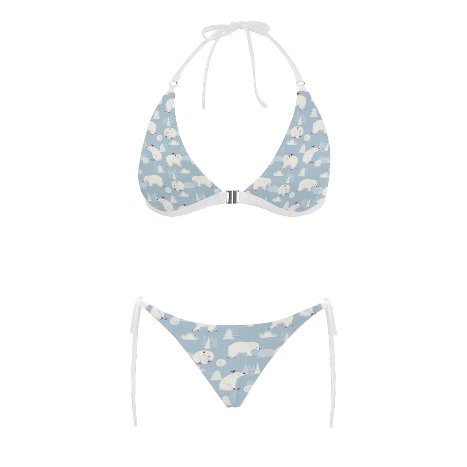 Cute polar bears Christmas decoration pattern Sexy Bikinis Two-Piece Swimsuits