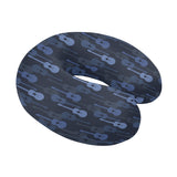 Blue Theme guitar pattern U-Shaped Travel Neck Pillow