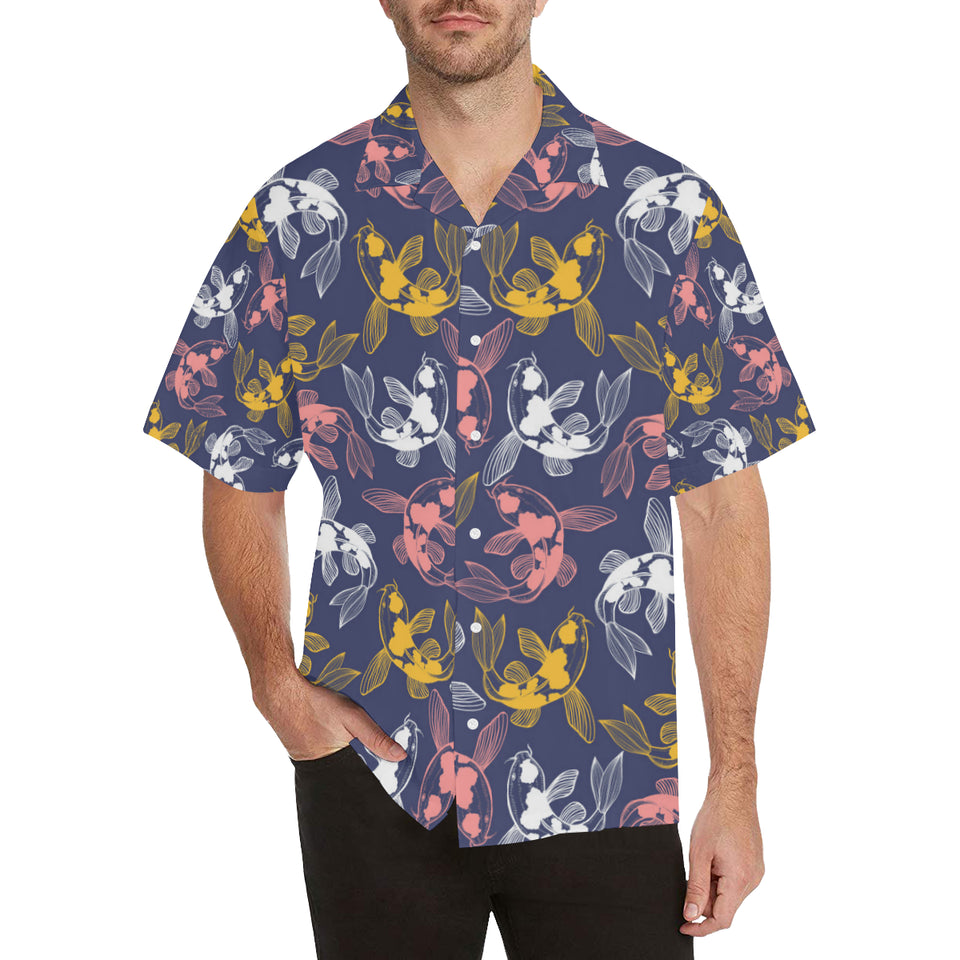 Koi Fish Carp Fish pattern Men's All Over Print Hawaiian Shirt