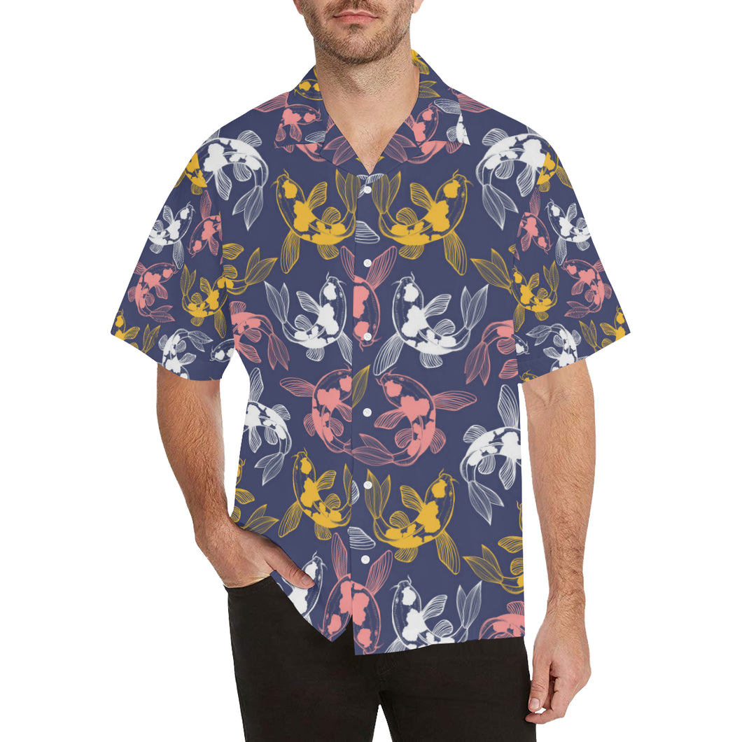 Koi Fish Carp Fish pattern Men's All Over Print Hawaiian Shirt