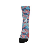 Hand drawn colorful starfish Crew Socks