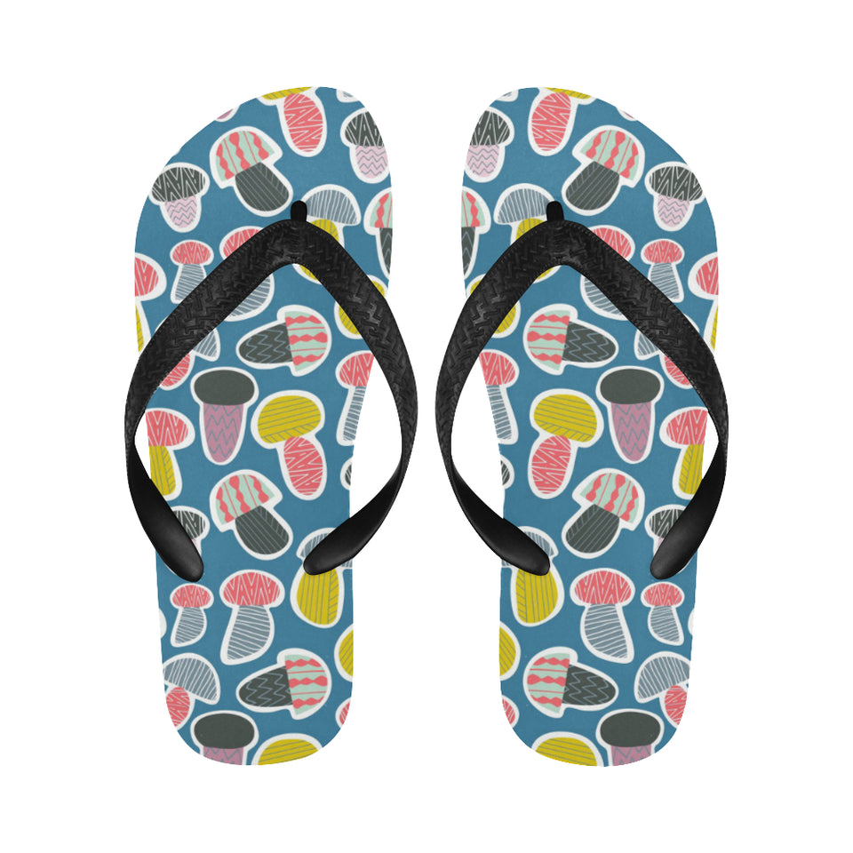 Colorful mushroom design pattern Unisex Flip Flops