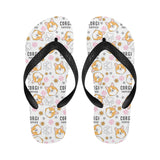 Corgi Dog Pattern Unisex Flip Flops