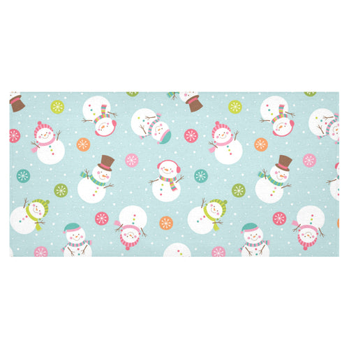 Cute snowman snowflake pattern Tablecloth