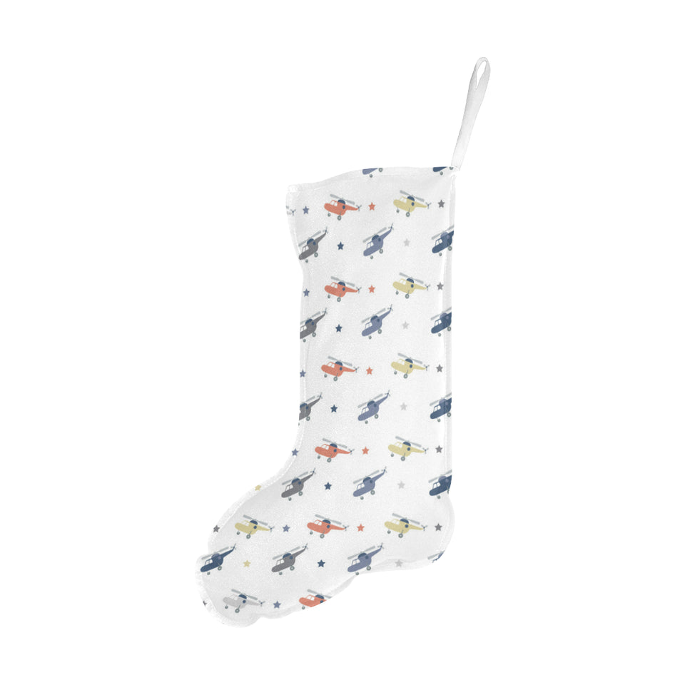 Cute helicopter star pattern Christmas Stocking