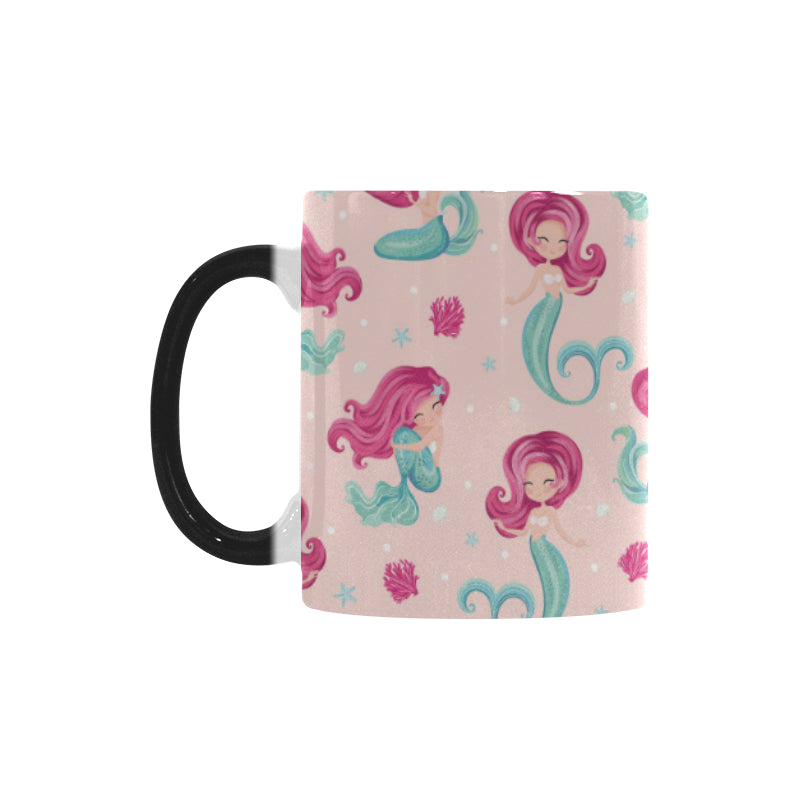 Cute little mermaid pattern Morphing Mug Heat Changing Mug
