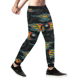 Bowling balls flame pattern Unisex Casual Sweatpants