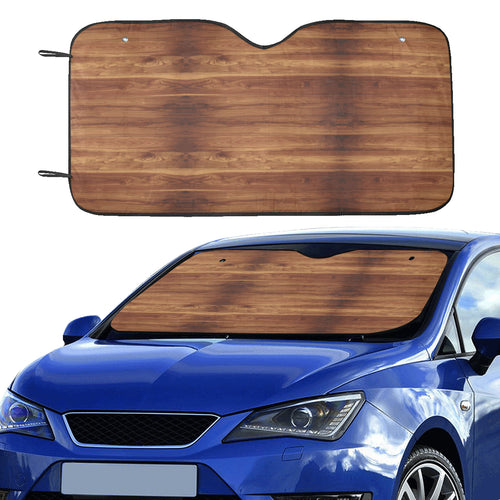 Wood Printed Pattern Print Design 04 Car Sun Shade