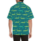 Crocodile pattern Men's All Over Print Hawaiian Shirt