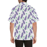 Eggplant Pattern Print Design 05 Men's All Over Print Hawaiian Shirt (Model T58)