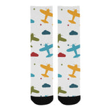 Airplane star cloud colorful Crew Socks