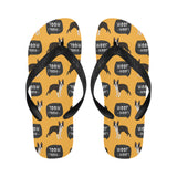 Boston terrier design pattern Unisex Flip Flops