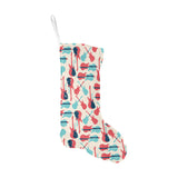 Red Blue guitar pattern Christmas Stocking