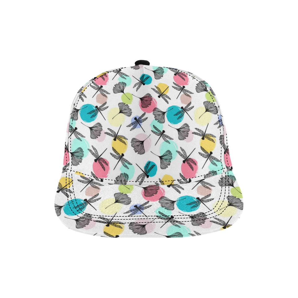 Dragonflies ginkgo leaves pattern All Over Print Snapback Cap