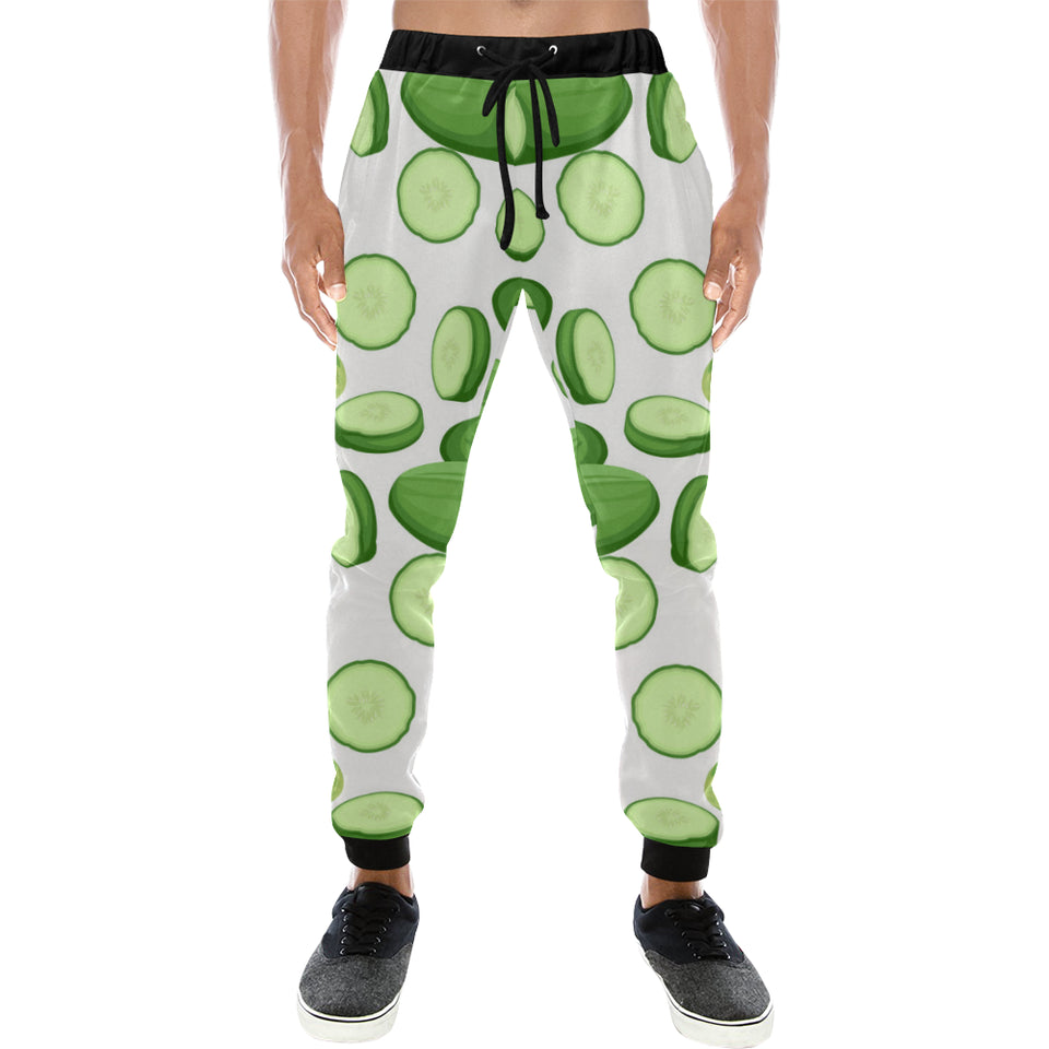 cucumber whole slices pattern Unisex Casual Sweatpants