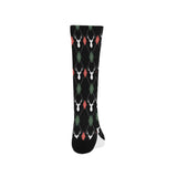 Deer Christmas new year pattern argyle Crew Socks