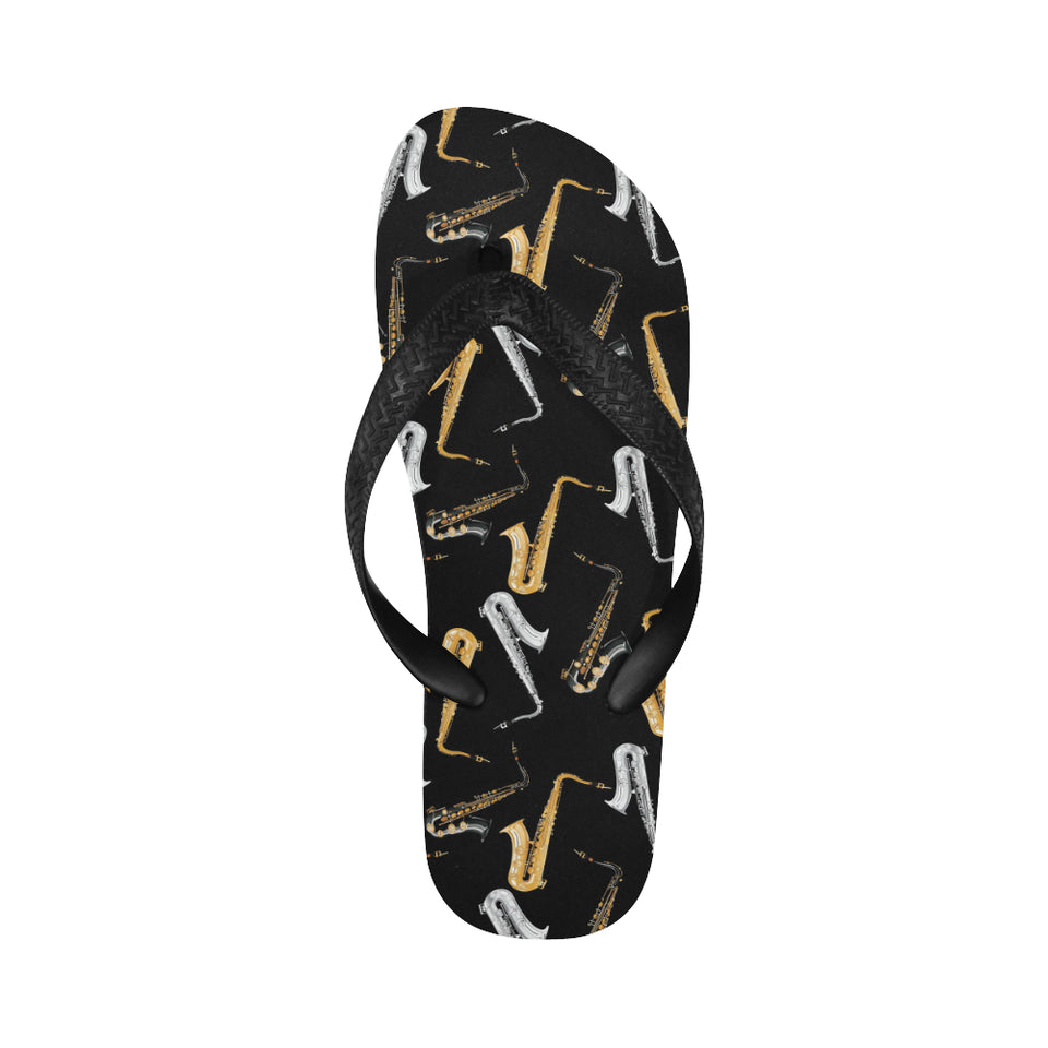 saxophone design pattern Unisex Flip Flops