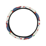 Corgi Christmas Pattern Car Steering Wheel Cover