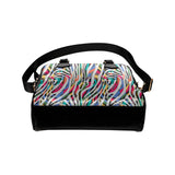 Colorful zebra skin pattern Shoulder Handbag