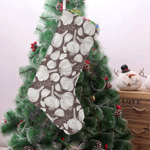 Garlic bulb dark background Christmas Stocking