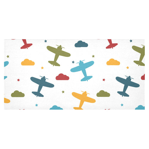 Airplane star cloud colorful Tablecloth