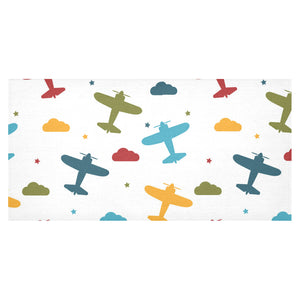 Airplane star cloud colorful Tablecloth