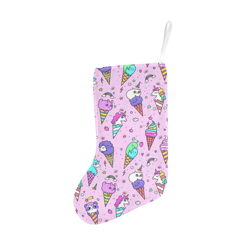 Cute ice cream cone animal pattern Christmas Stocking