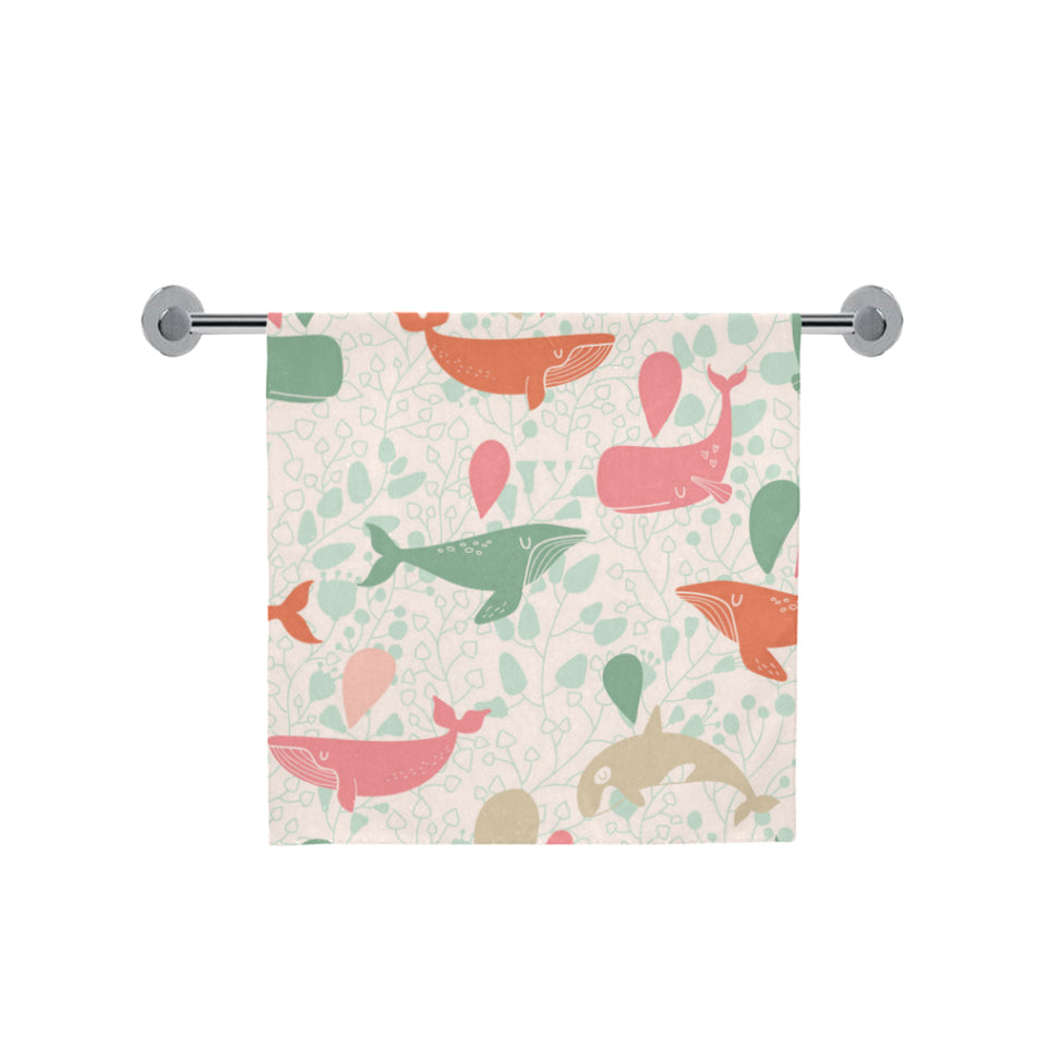 Cute whale pattern Bath Towel