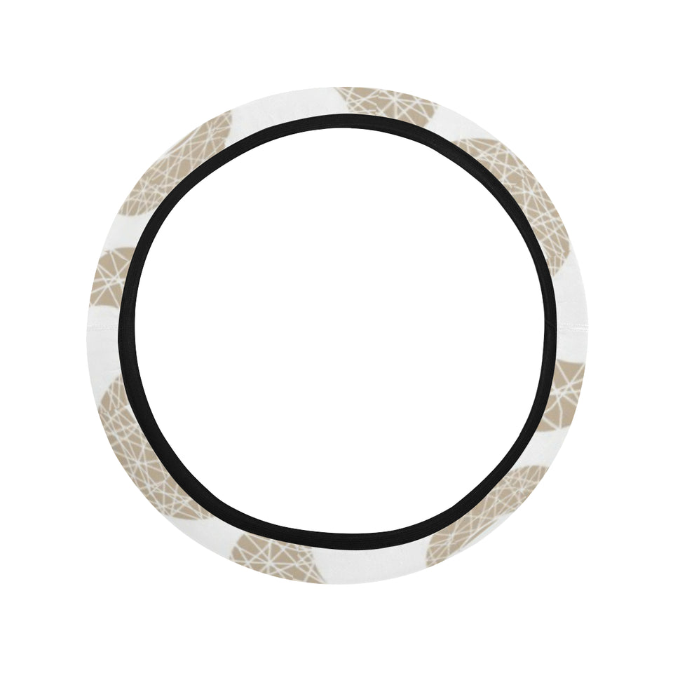Cool gold moon abstract pattern Car Steering Wheel Cover