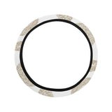 Cool gold moon abstract pattern Car Steering Wheel Cover