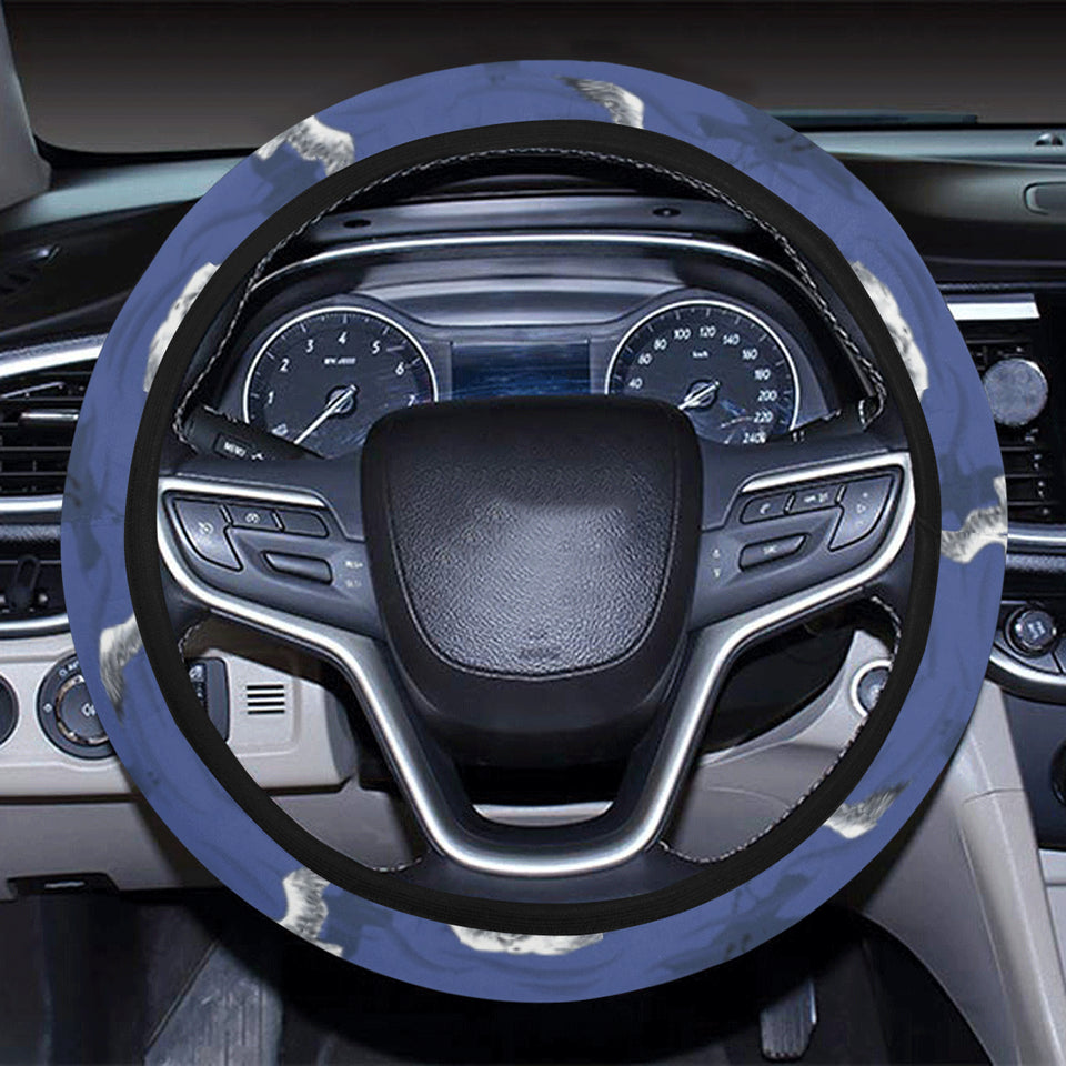 Seagull Pattern Print Design 03 Car Steering Wheel Cover