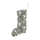 Gear Pattern Print Design 02 Christmas Stocking