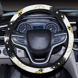 Christmas tree holly snow star pattern Car Steering Wheel Cover