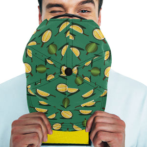 Durian pattern green background All Over Print Snapback Cap