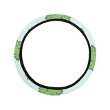 Durian pattern blue background Car Steering Wheel Cover