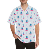 Sailboat anchor pattern Men's All Over Print Hawaiian Shirt