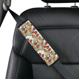 Red tulips and daffodils pattern Car Seat Belt Cover