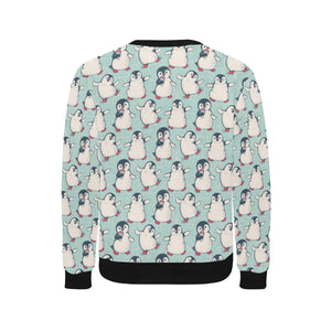 Cute Penguin pattern Men's Crew Neck Sweatshirt