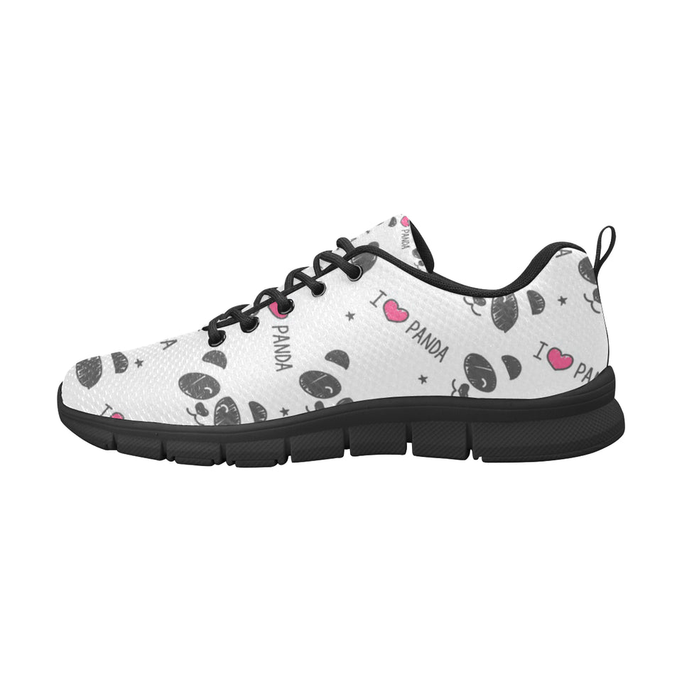 Hand Drawn faces of pandas pattern Men's Sneaker Shoes