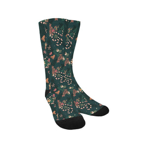 Snake forest pattern Crew Socks