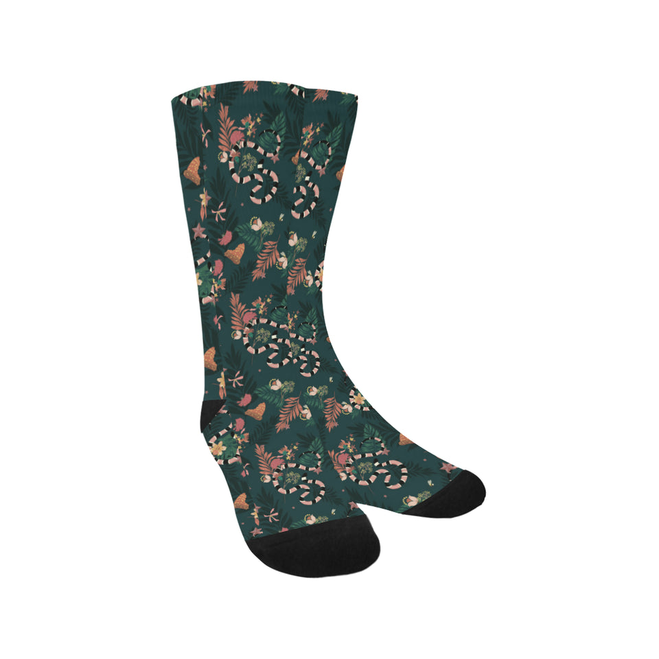 Snake forest pattern Crew Socks