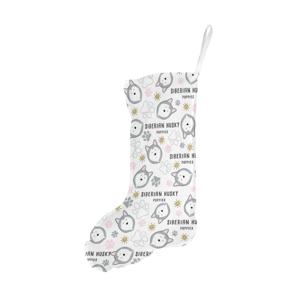 Siberian Husky design pattern Christmas Stocking