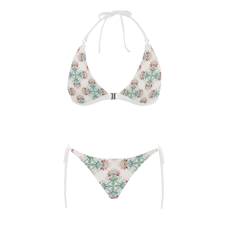 Square floral indian flower pattern Sexy Bikinis Two-Piece Swimsuits