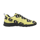 Cute ninja yellow background Women's Sneaker Shoes