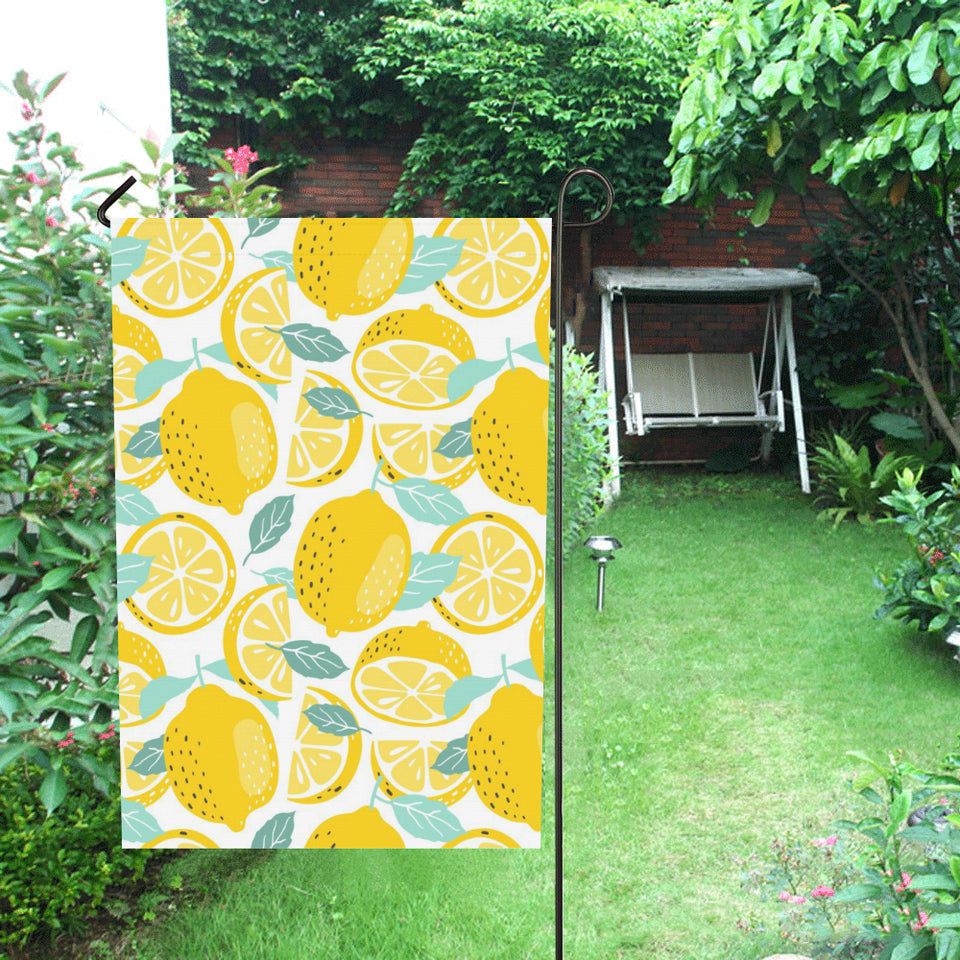 lemon design pattern House Flag Garden Flag