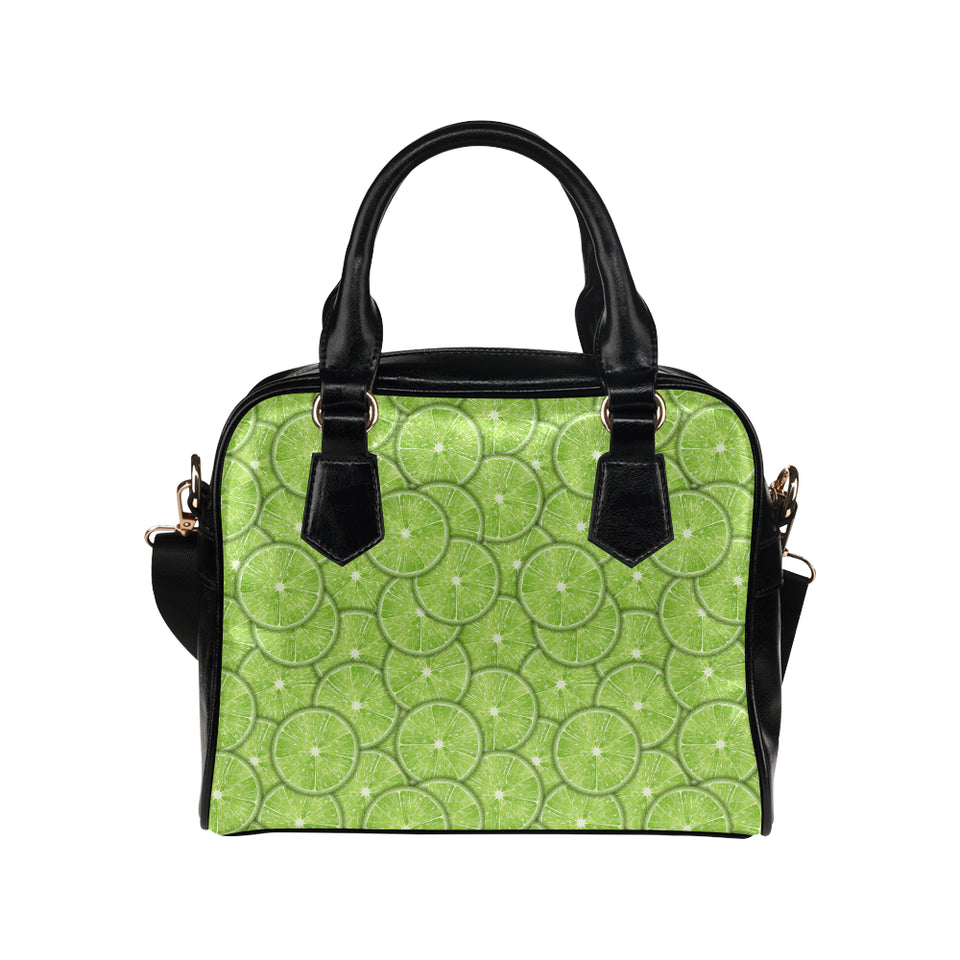 Slices of Lime pattern Shoulder Handbag