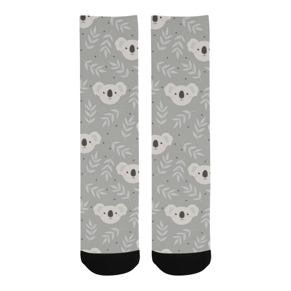 Cute koala leaves pattern Crew Socks