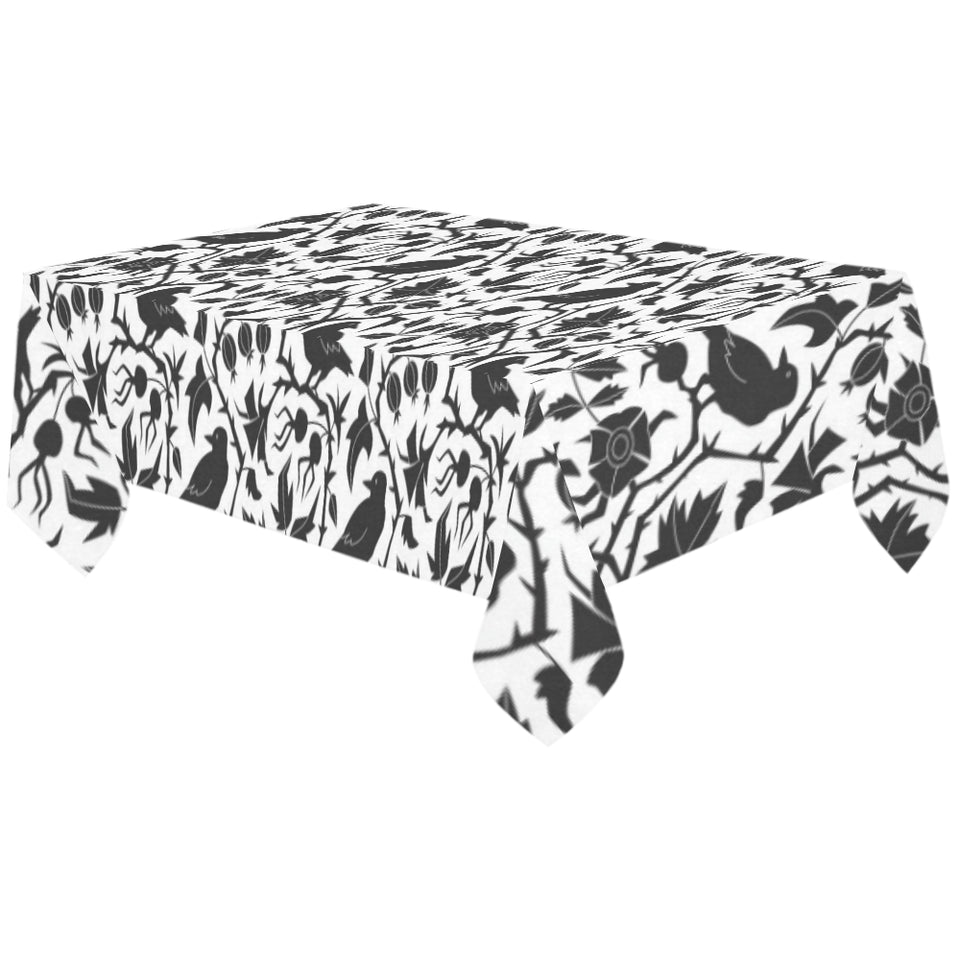 Crow dark floral pattern Tablecloth