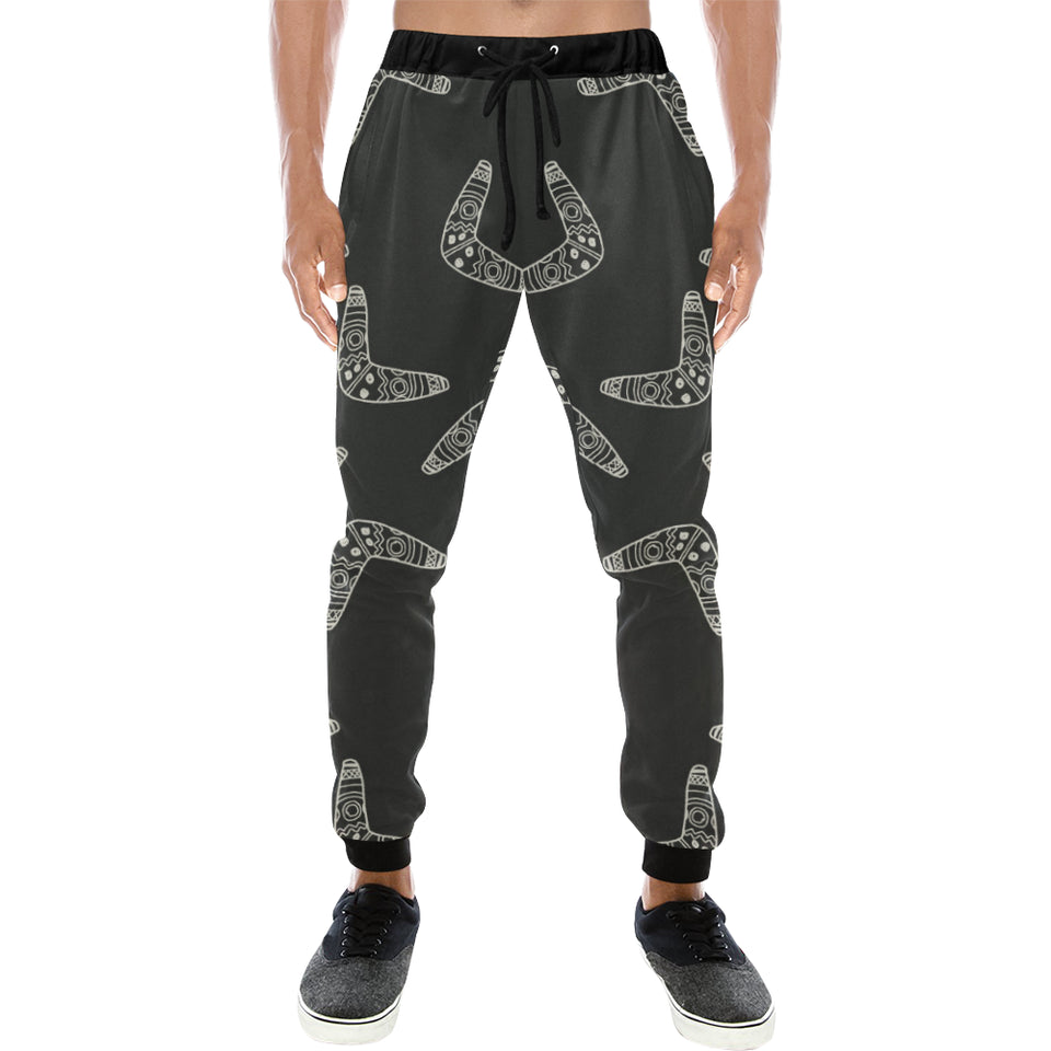 Hand drawn boomerang Australian aboriginal ornamen Unisex Casual Sweatpants