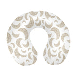 Cool gold moon abstract pattern U-Shaped Travel Neck Pillow